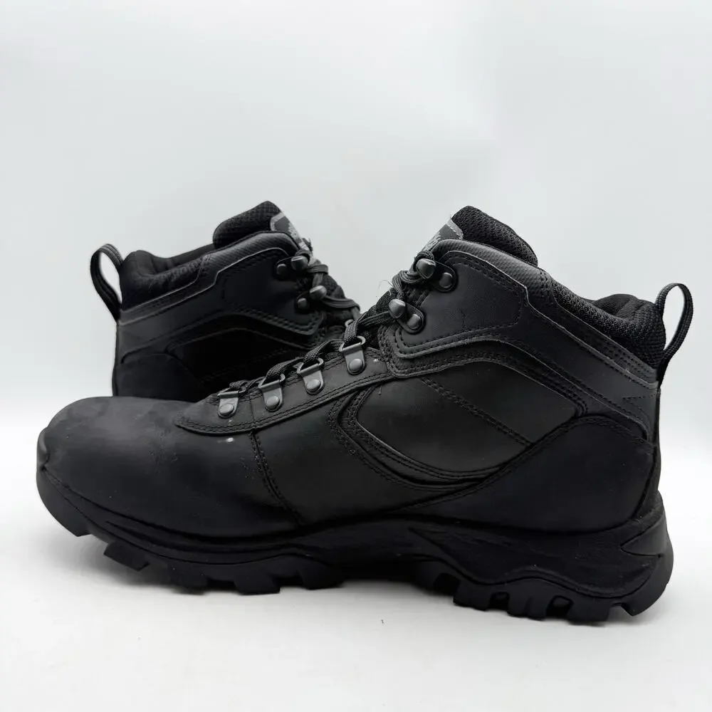 Timberland Mens Mt. Maddsen Mid Hiking Boots US 11 Black Leather Waterproof EUC
